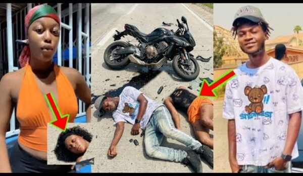 Ghanaian Tiktoker And Boyfriend Di£s In Motor Acc!d£nt; Watch How The Lády’s He@d Div¡ded Into Two