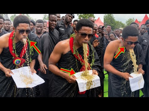 Kantankas Eldest Son Nana Yaw Safo Disgraced Himself At His Fathers Funeral While Reading Tribute