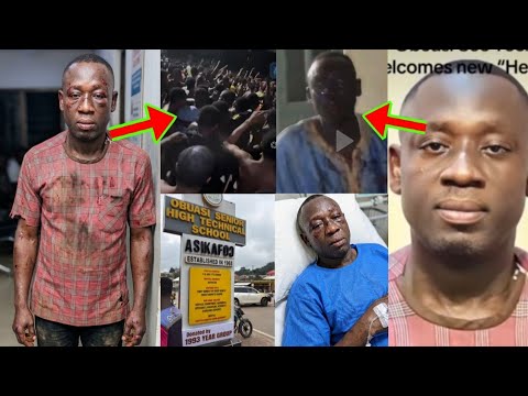 Obuasi Headmaster Sevrely Beten By Students Over Alleged Kiing And Bural Of A Little Child